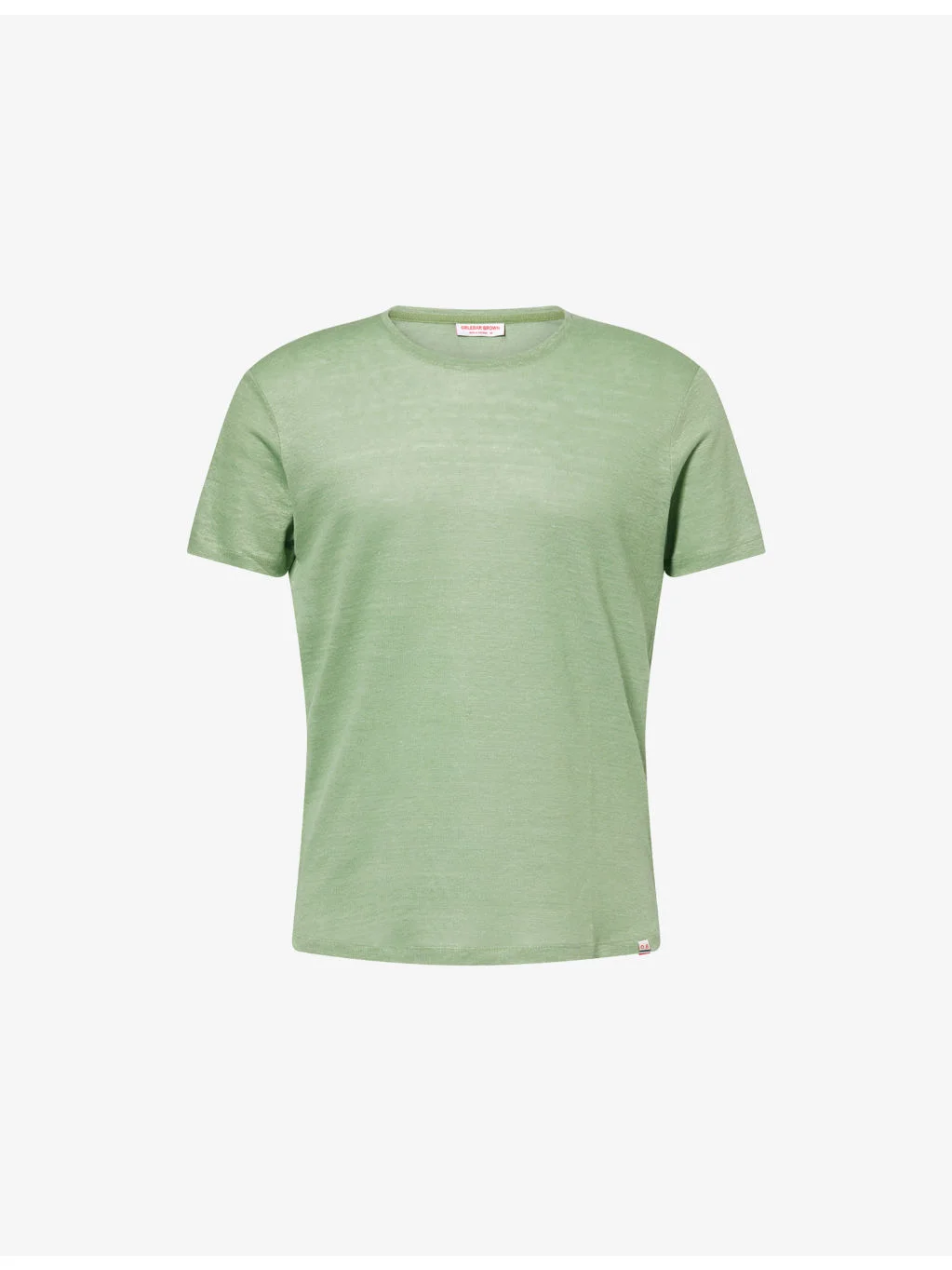 Crewneck Short-Sleeve Linen T-shirt - 1
