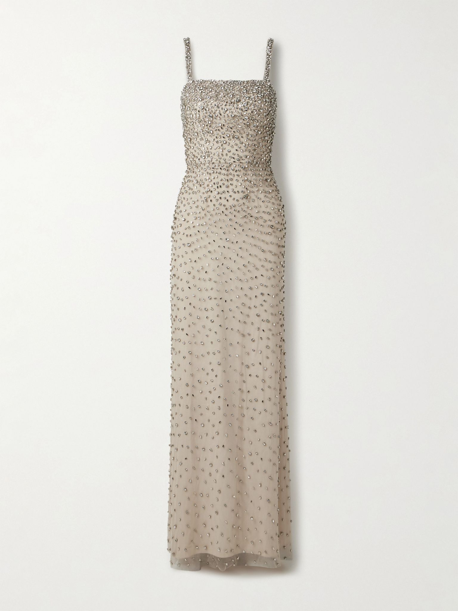 Cherry crystal-embellished tulle gown Neutral - 1