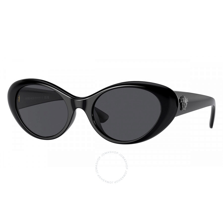 Versace Dark Grey Oval Ladies Sunglasses VE4455U GB1/87 53 - 1