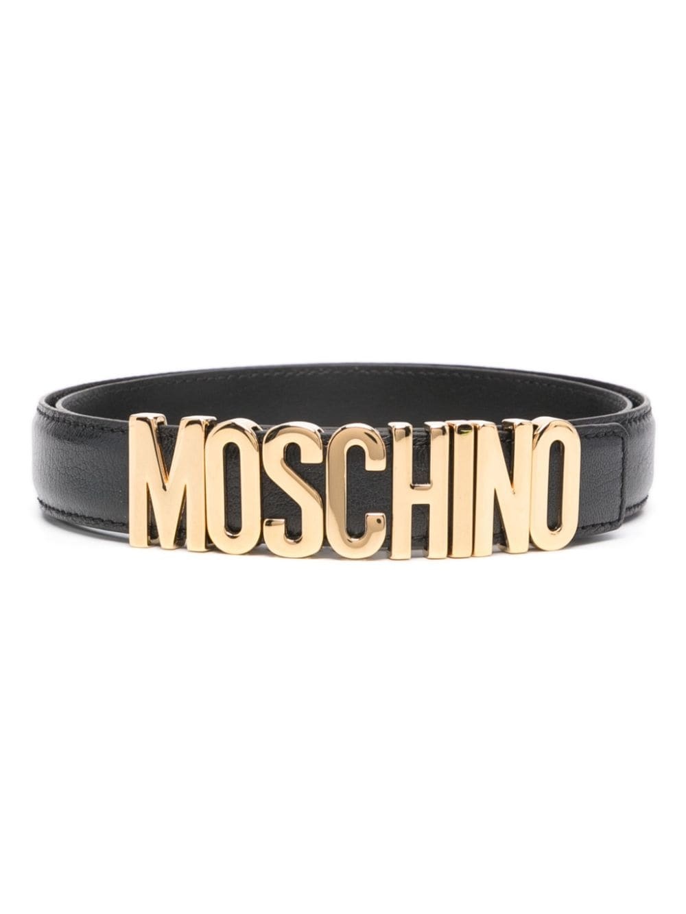 logo leather belt - 1