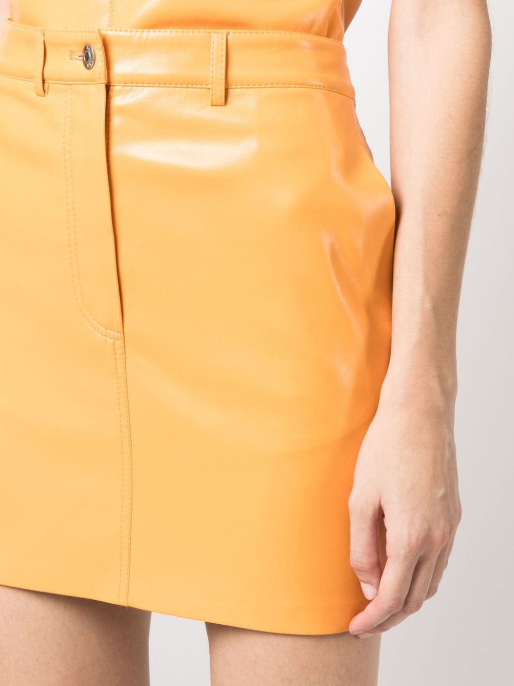 faux-leather miniskirt - 5