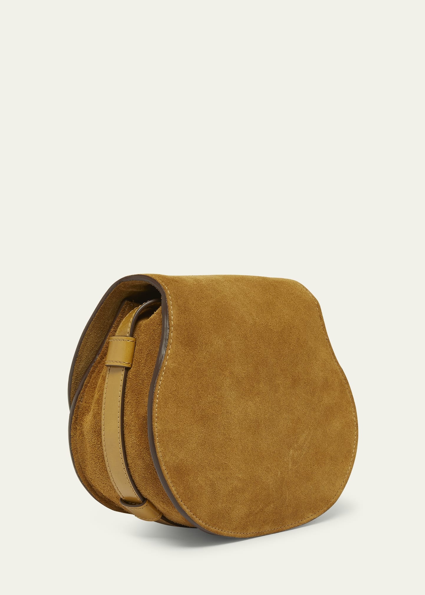 Marcie Flap Saddle Crossbody Bag in Suede - 3