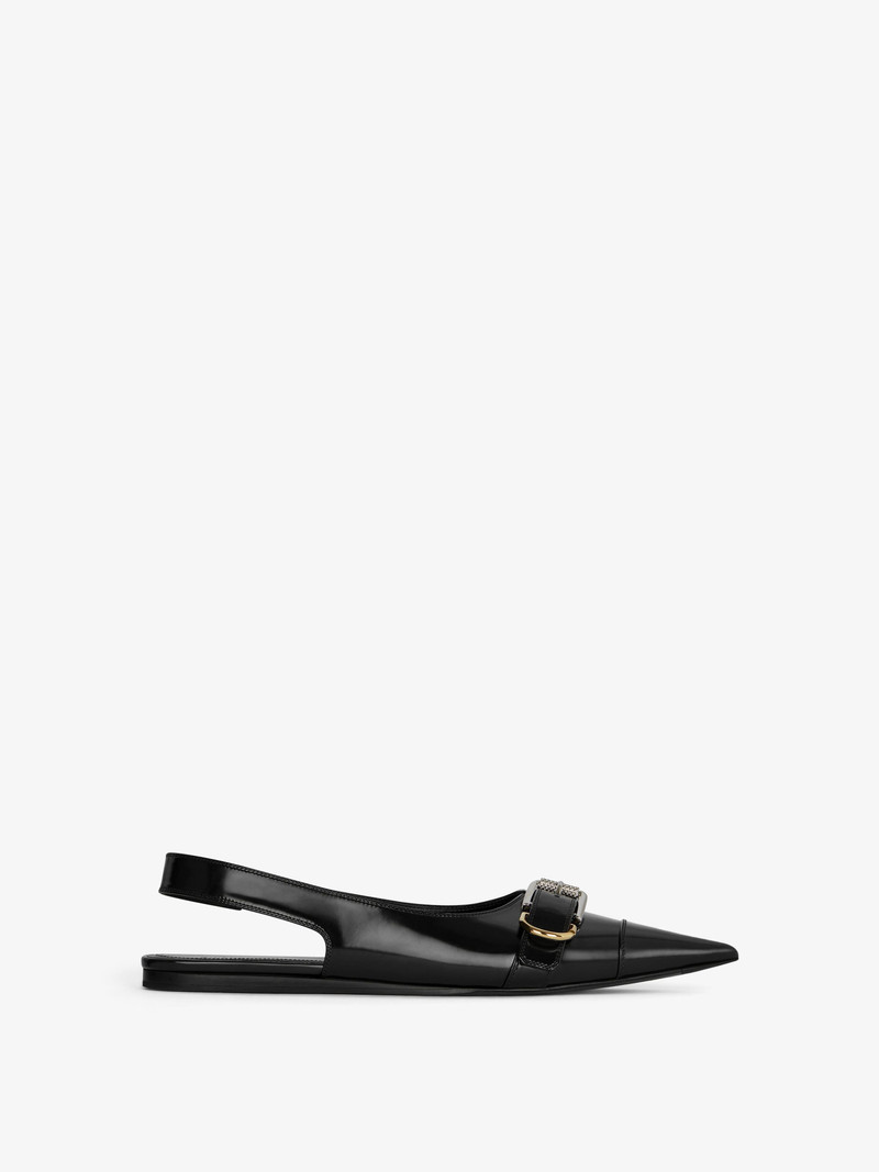 VOYOU FLAT SLINGBACKS IN LEATHER - 1