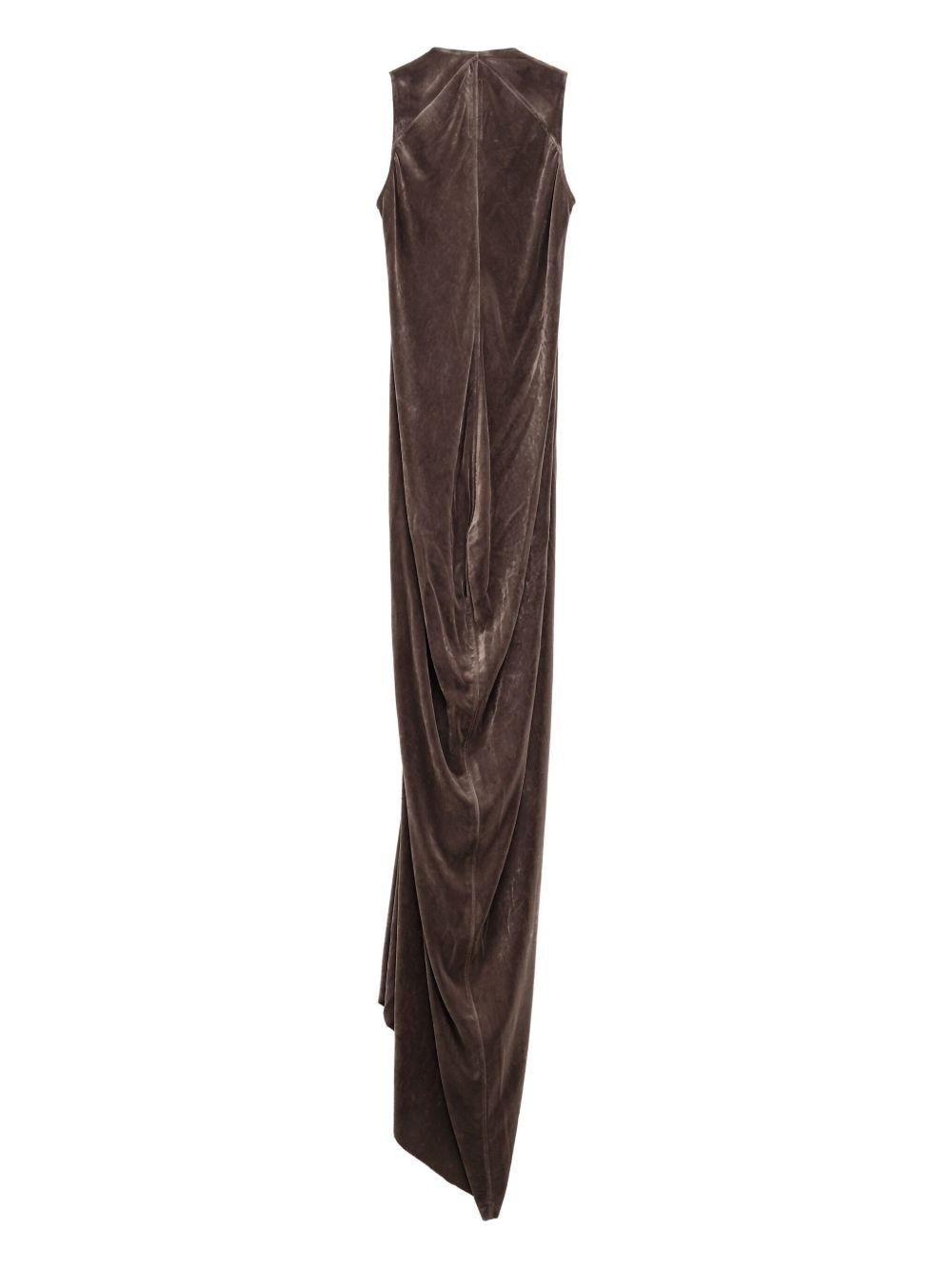 draped velvet dress - 2