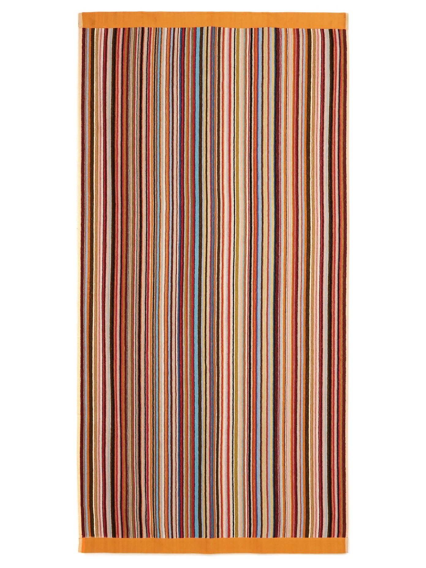 Signature-stripe cotton-terry beach towel - 1