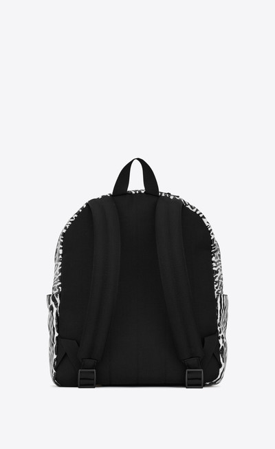 SAINT LAURENT nuxx backpack in leopard print nylon outlook
