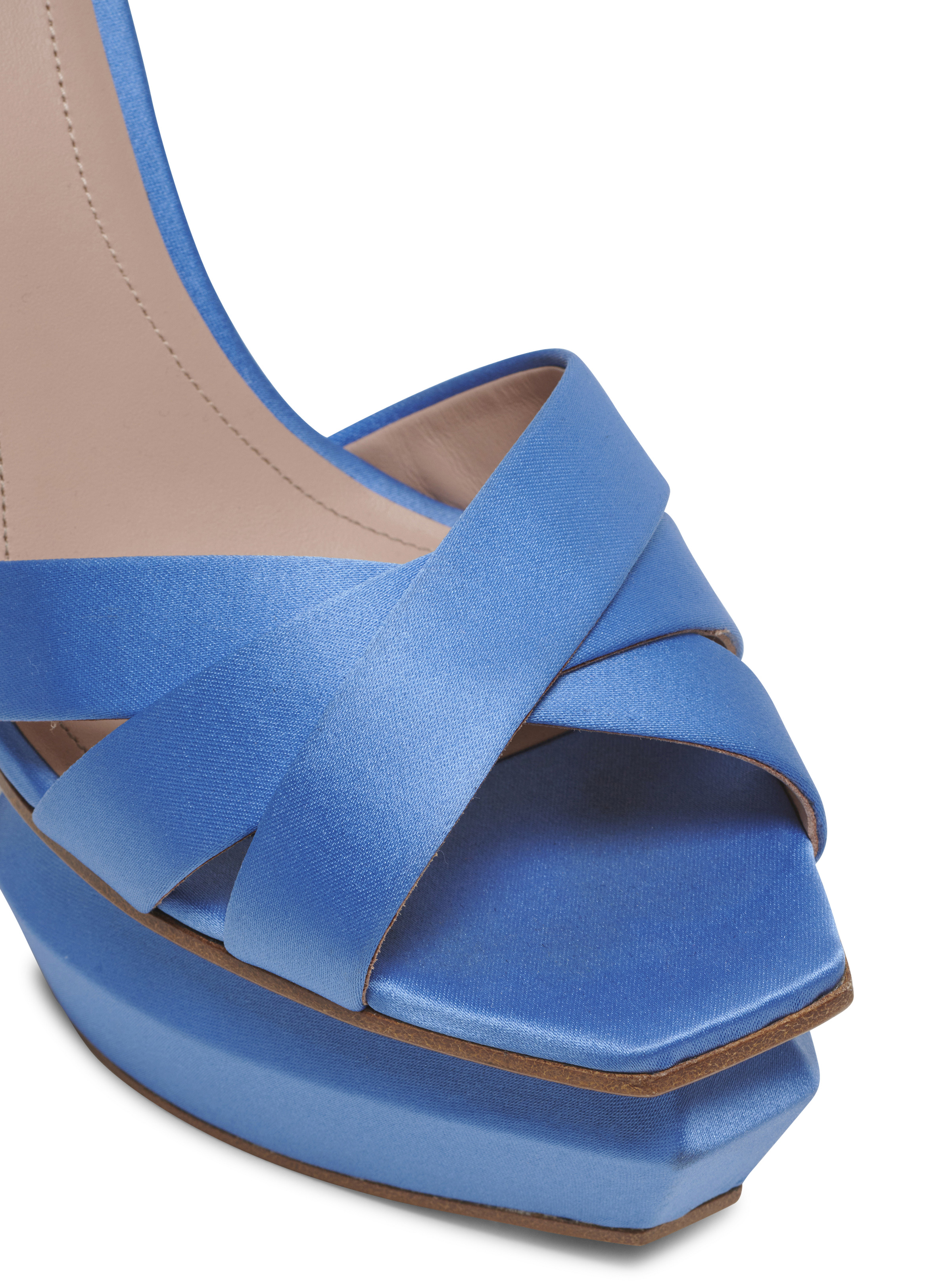 Ava satin platform sandals - 5