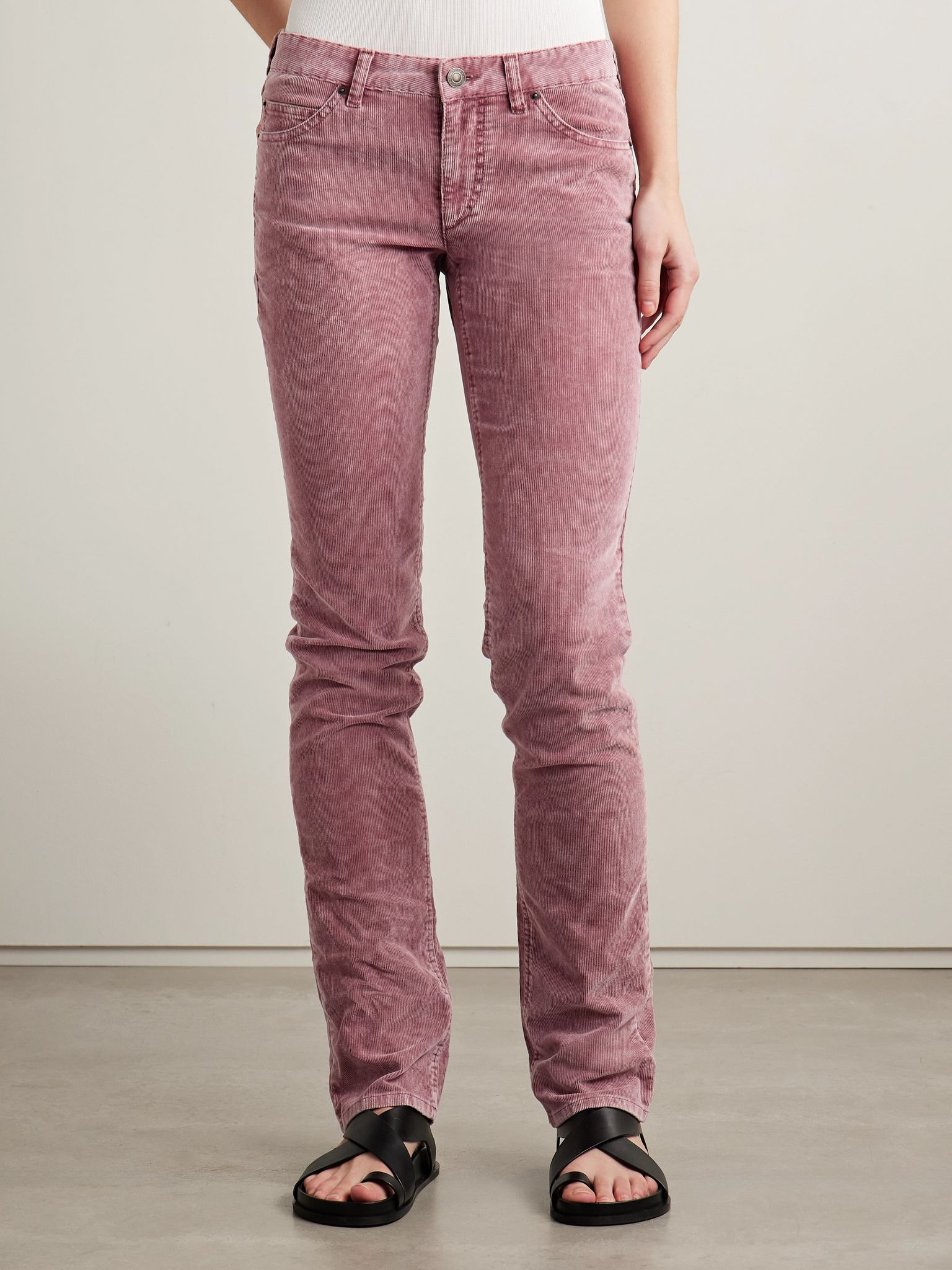 Leniya cotton-blend corduroy skinny pants Pink - 3