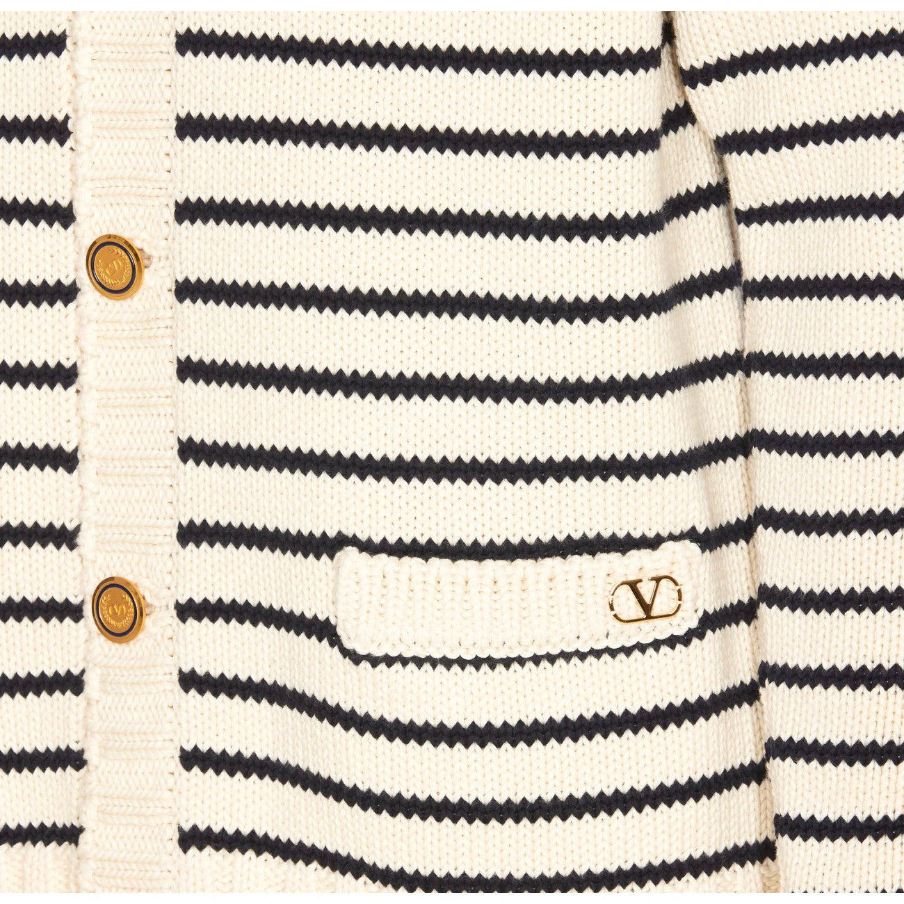 Valentino Garavani Men Striped Cardigan - 3