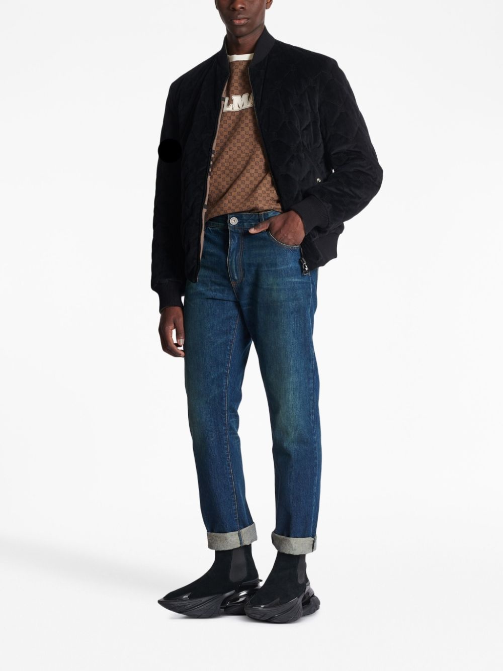 Vintage logo-patch straight-leg jeans - 2