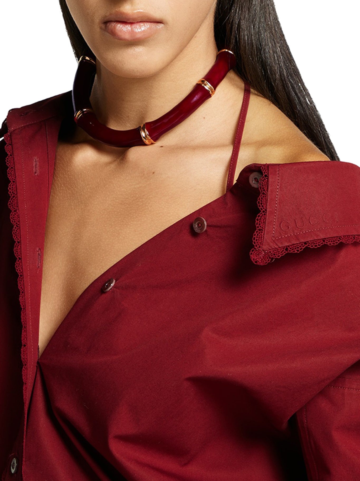 COTTON POPLIN SHIRT WITH LAYERS - 5