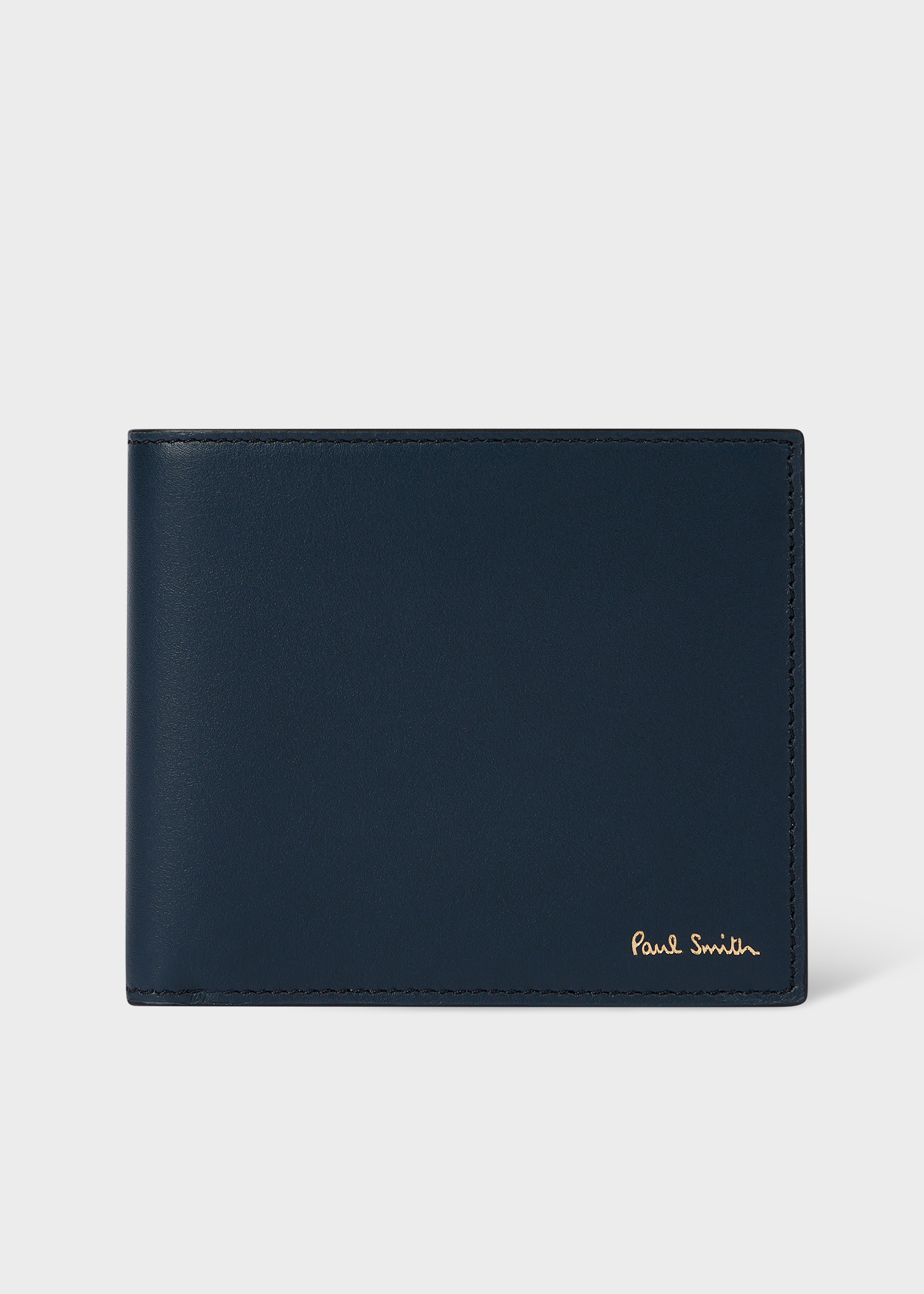 Dark Blue 'Signature Stripe' Interior Billfold Wallet - 1