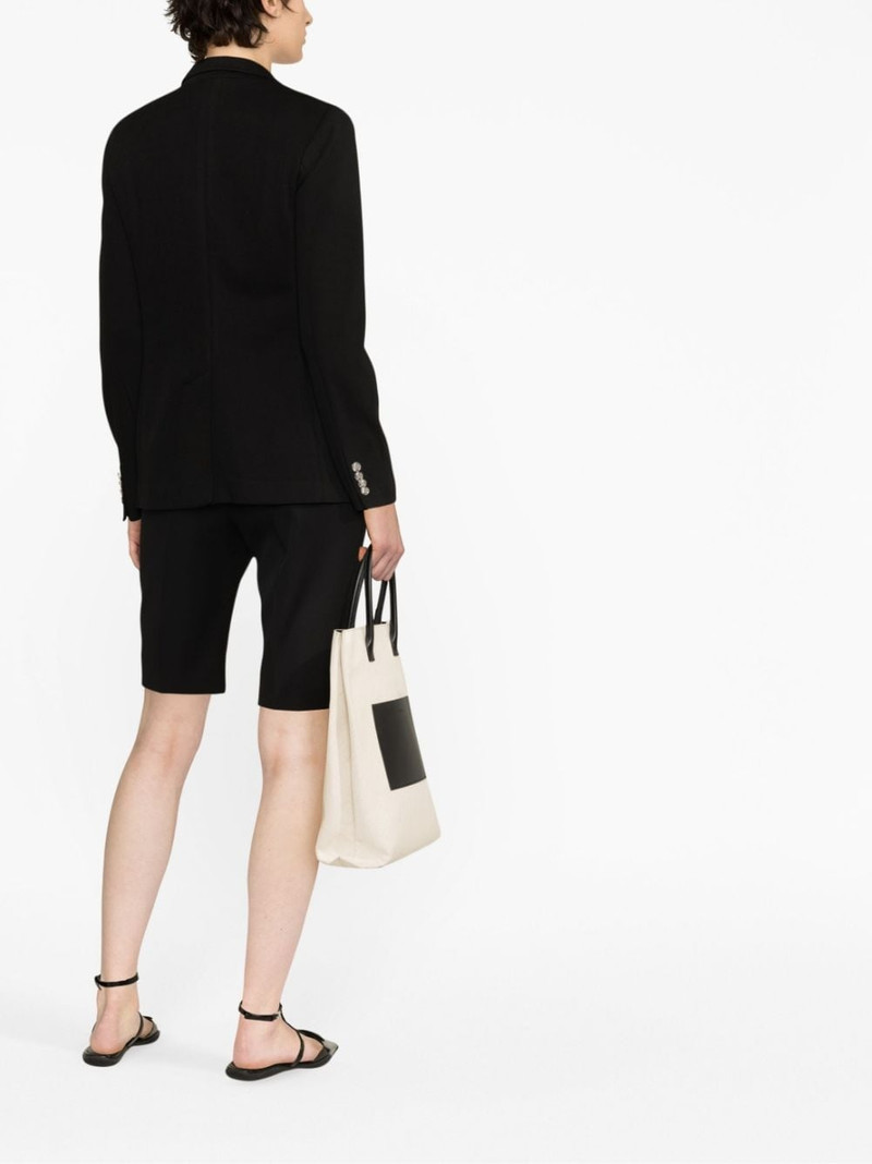 embroidered-logo single-breasted blazer 4