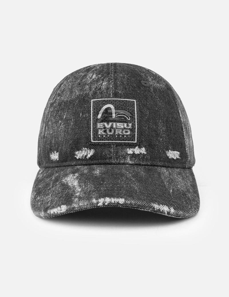 EVISUKURO Label Washed Cap 3