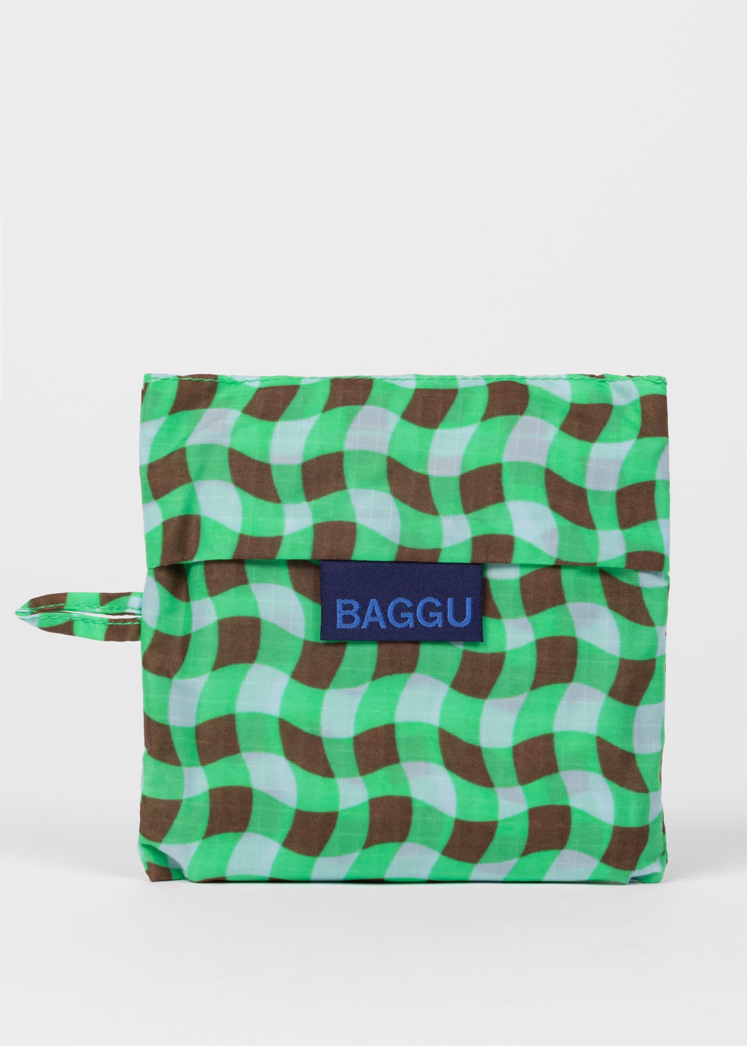 BAGGU Green Wavy Gingham Standard Reusable Bag - 2