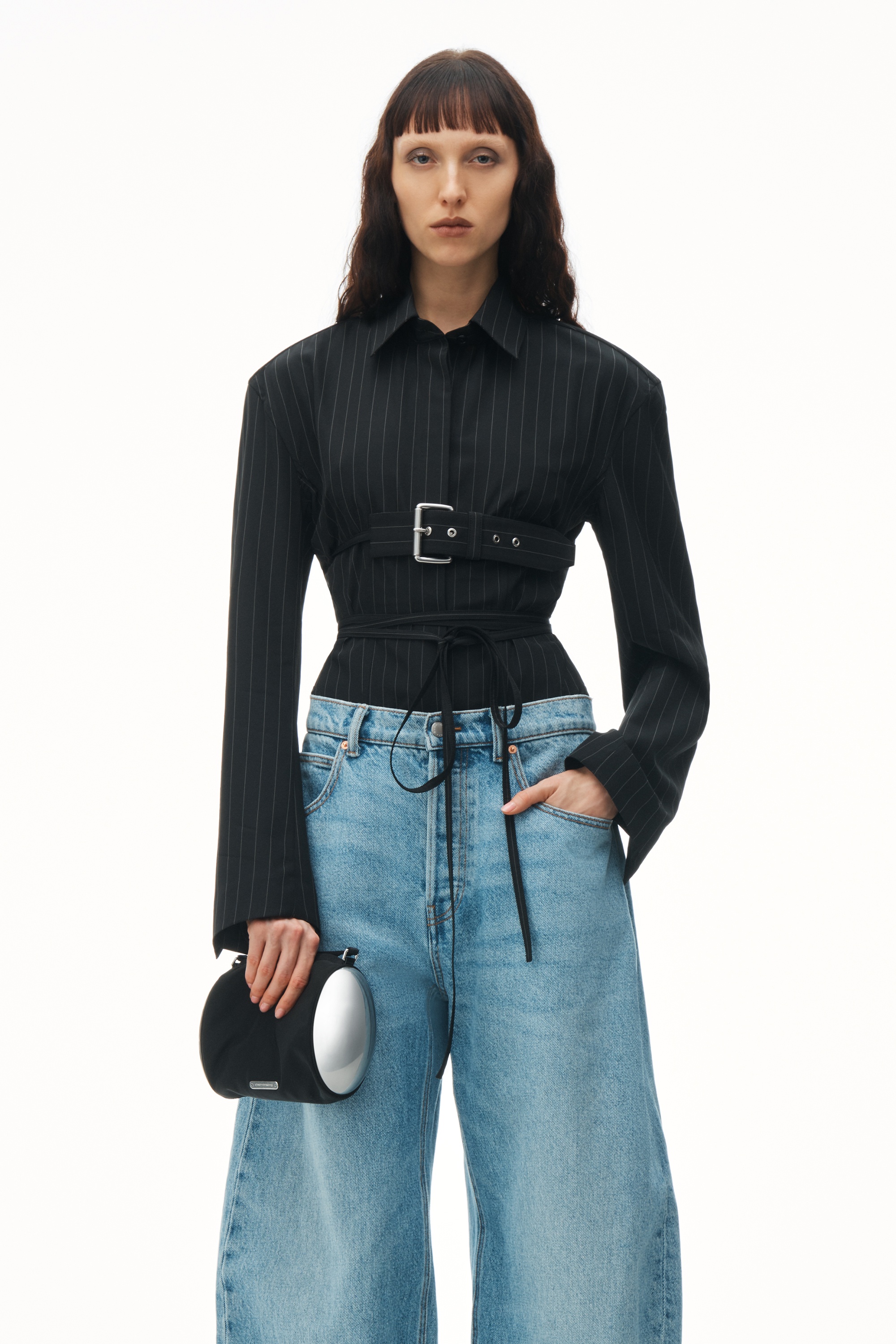 Alexander Wang Oversized Low Rise Jean in Recycled Denim