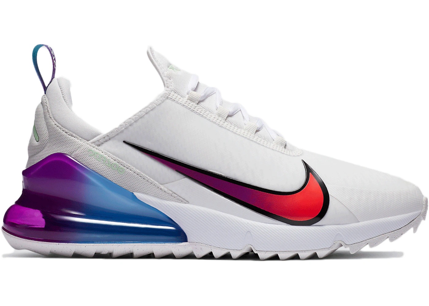 Nike Air Max 270 Golf White Oracle Aqua Vivid Purple - 1