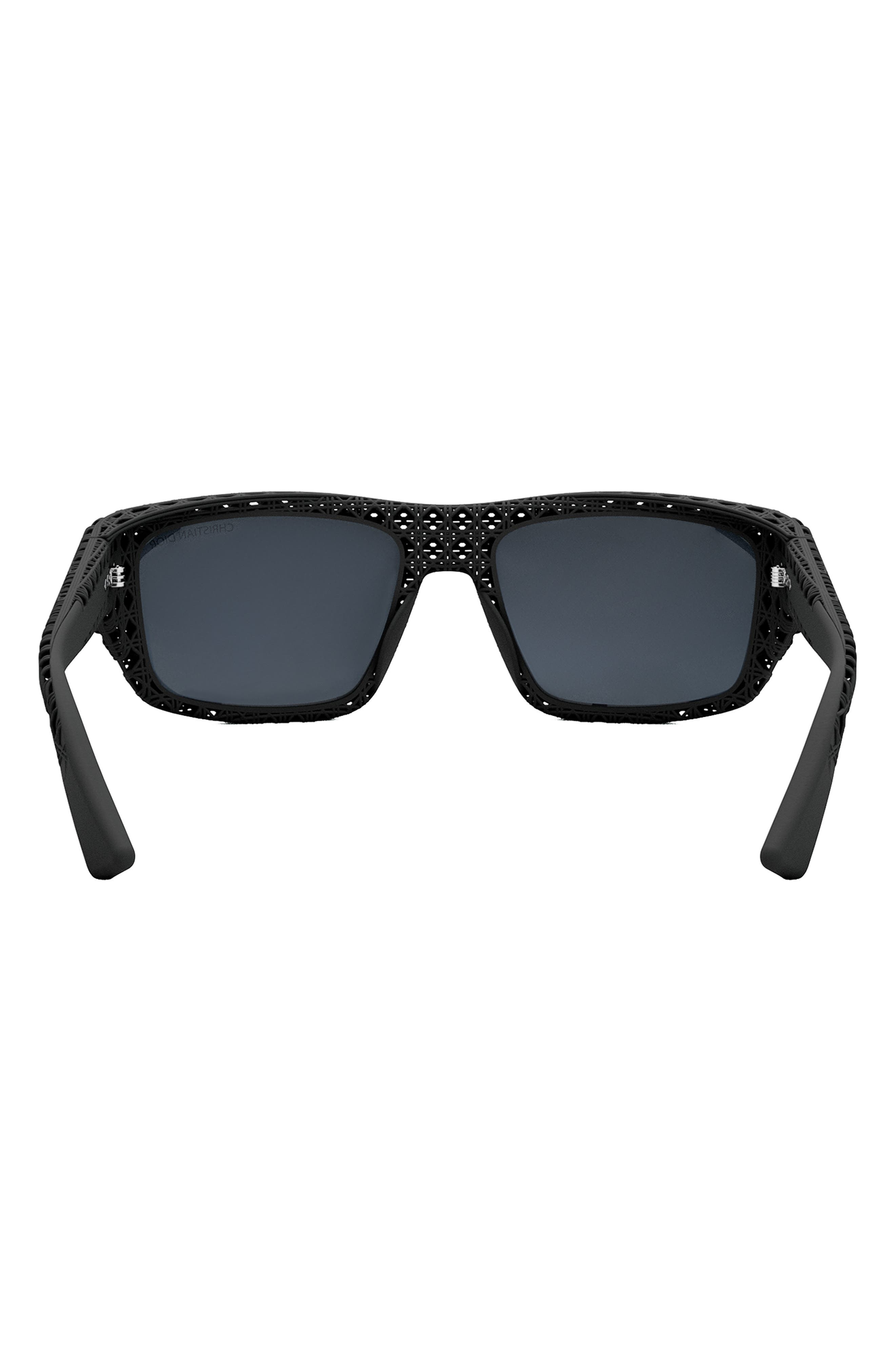 'Dior3D S1I 57mm Square Sunglasses in Matte Black /Smoke Polarized at Nordstrom - 5