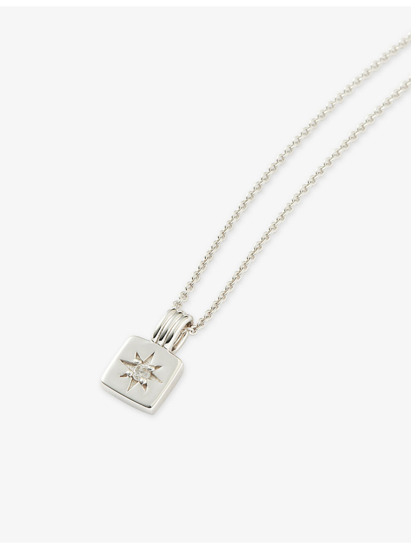 Mini Star Ridge Sterling Silver Pendant Necklace 3