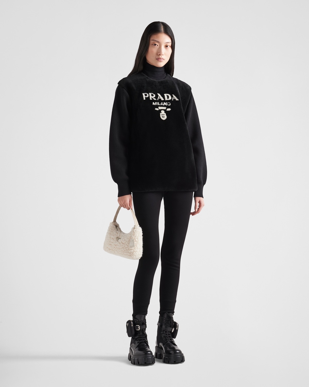 Intarsia shearling and cashmere sweater - 2