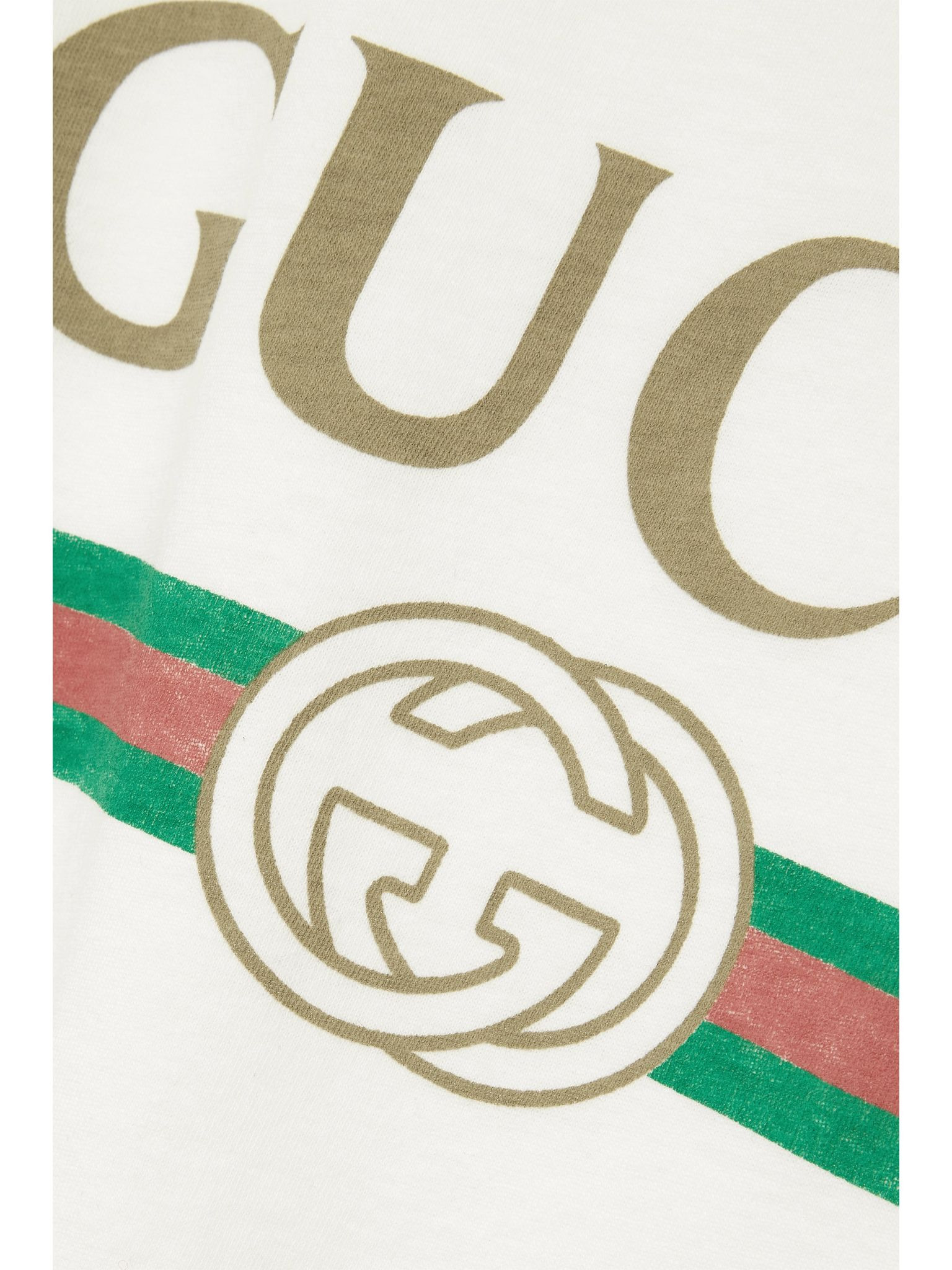 Oversized appliquéd printed cotton-jersey T-shirt White - 4