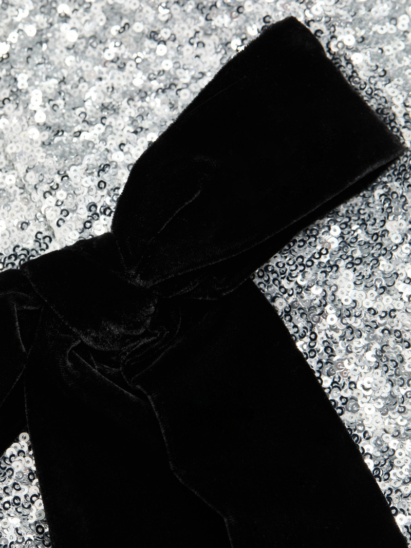 Women's Rhea Sequined Bow Tie Miniskirt - Silver 7