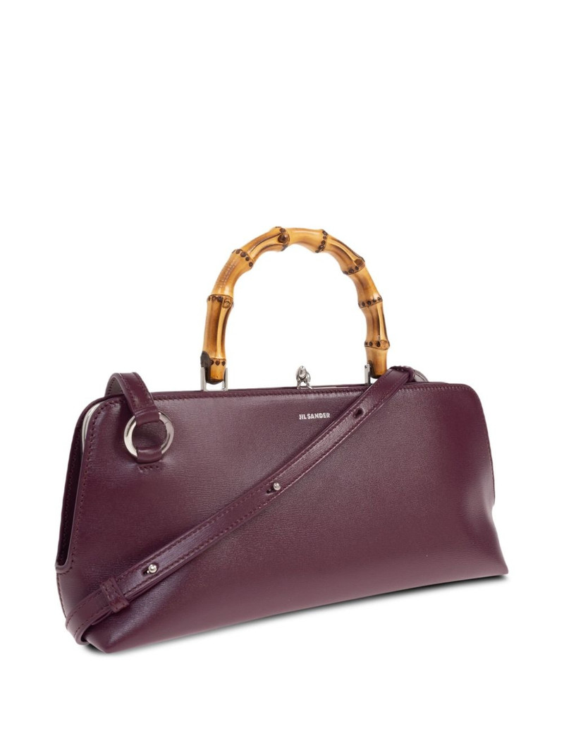 bamboo-handle leather tote bag 4