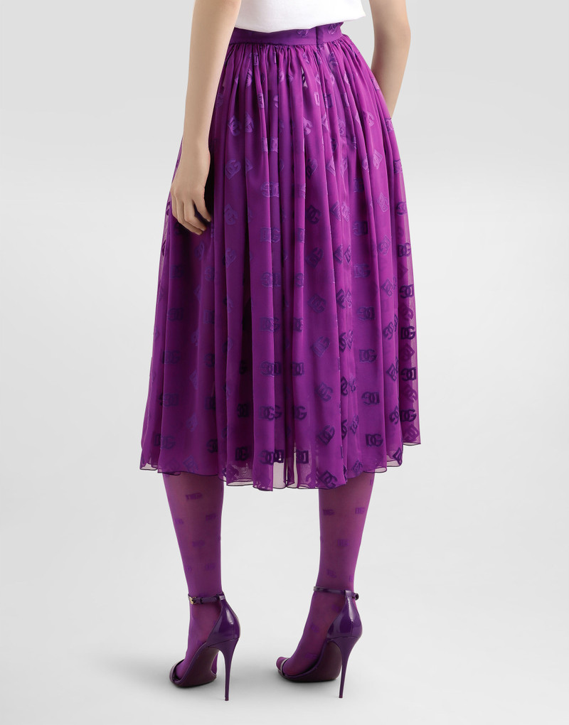 Devoré satin jacquard skirt 5