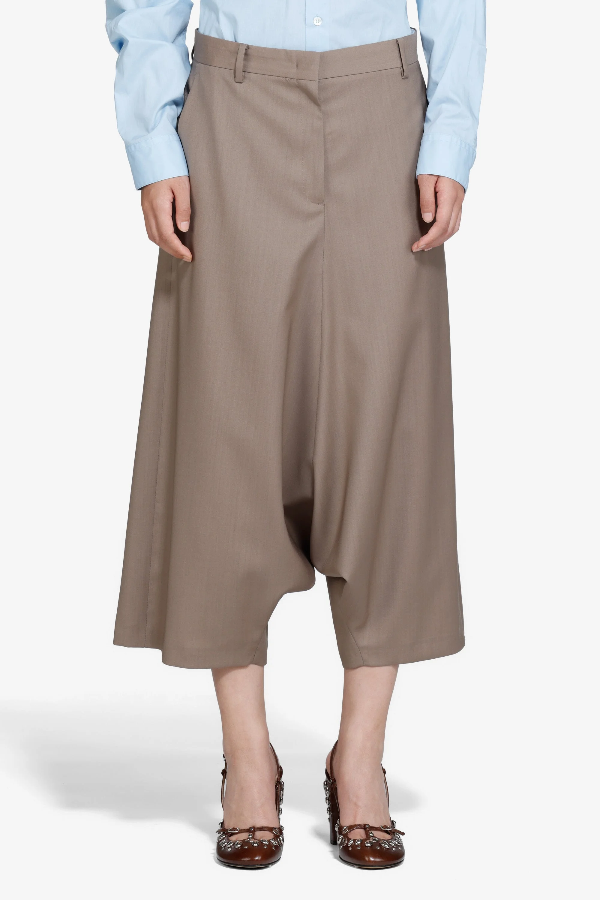 BAGGY CROPPED TROUSERS - 1