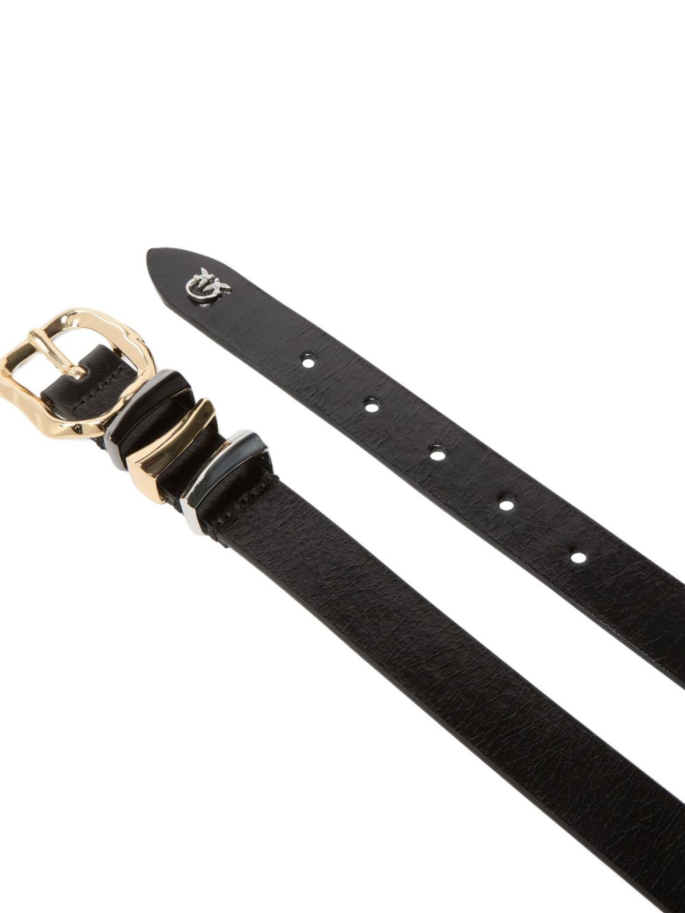 buckle leather belt - 3