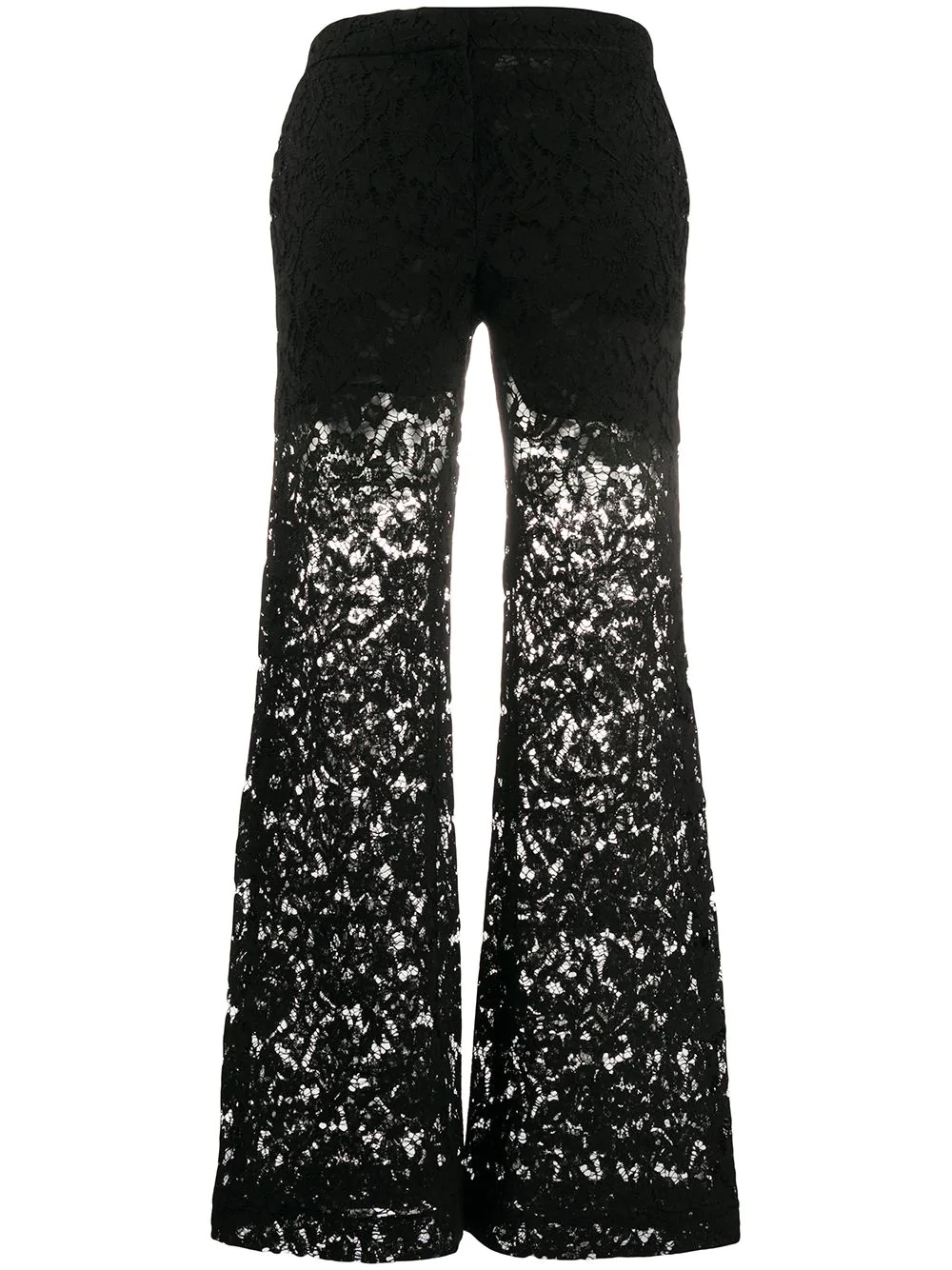 wide-leg lace trousers - 1