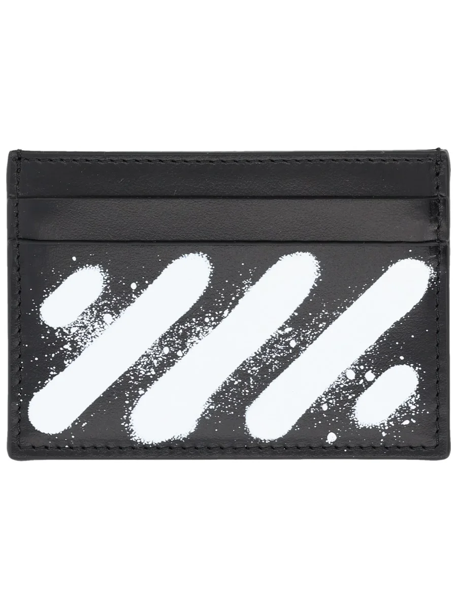 DIAGONAL SPRAY LEATHER WALLET - 1