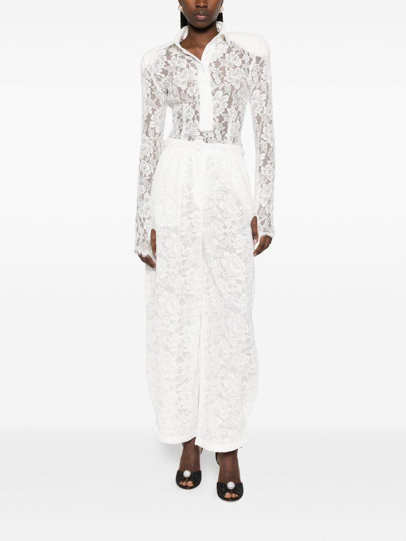 ROWEN ROSE floral-print high-waist trousers outlook