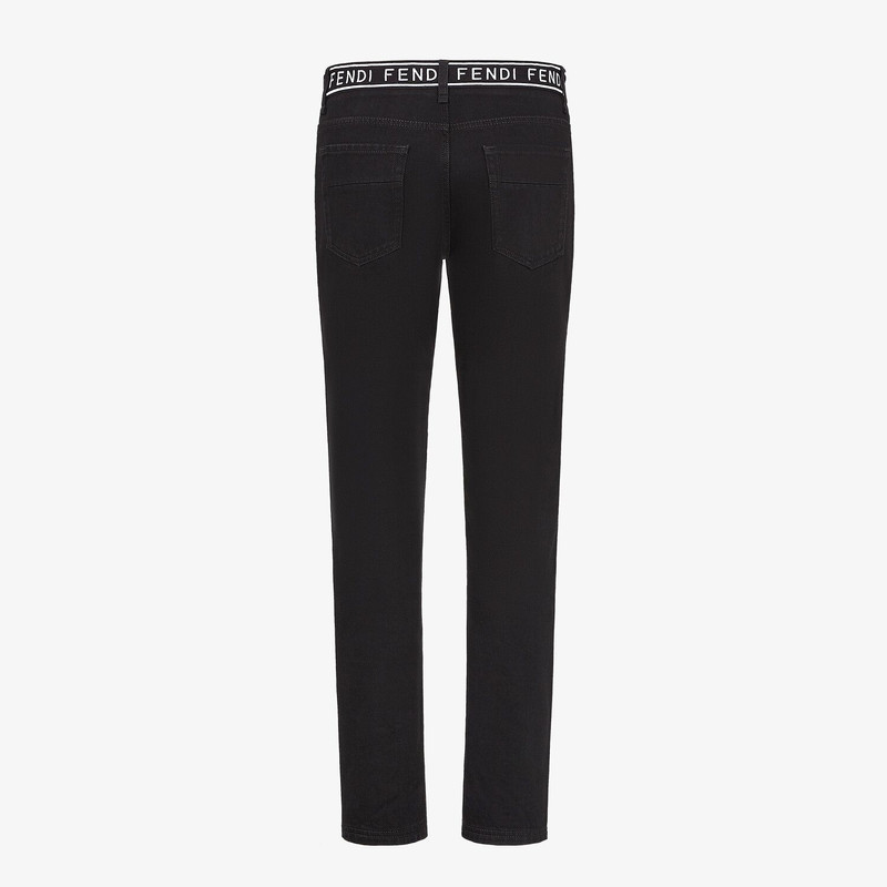 FENDI Black denim jeans outlook