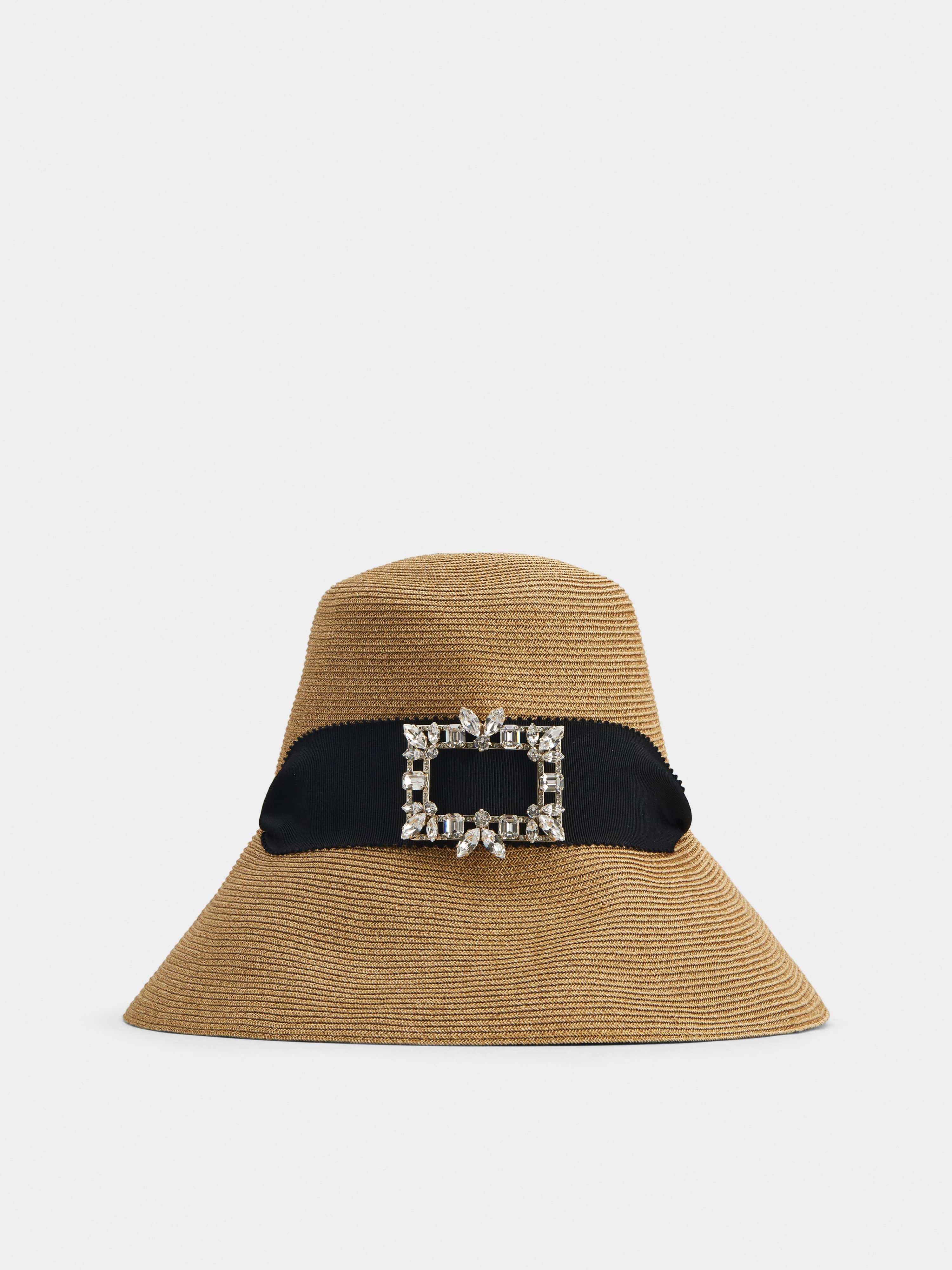 [Roger Vivier] BrocheVivier バックルバイザー in Straw Broche Vivier Buckle Visor in Straw Multicolour Woman