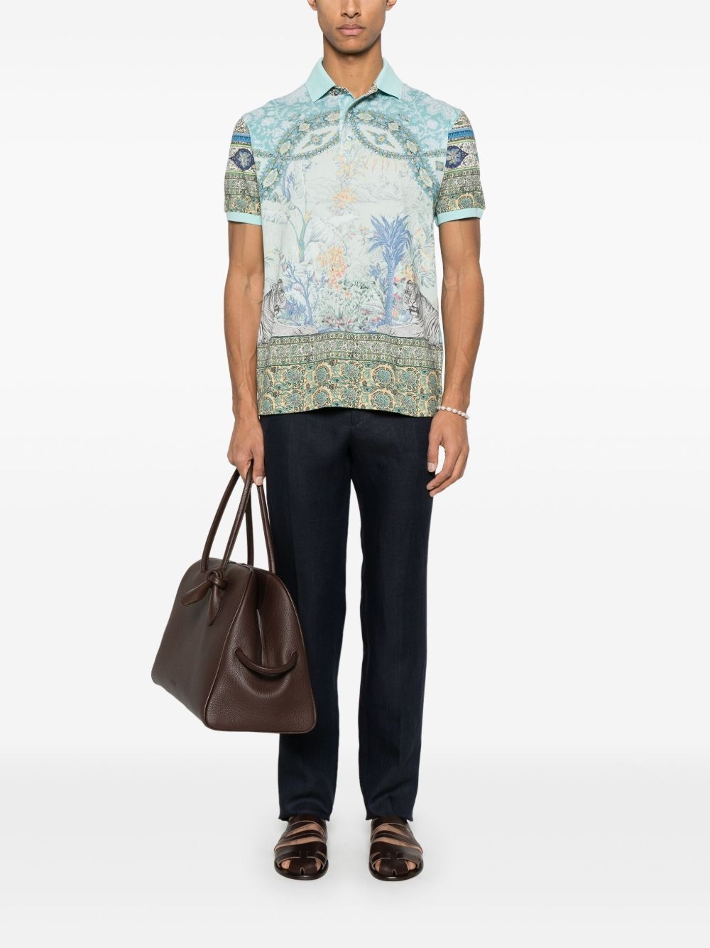 graphic-print polo shirt - 2