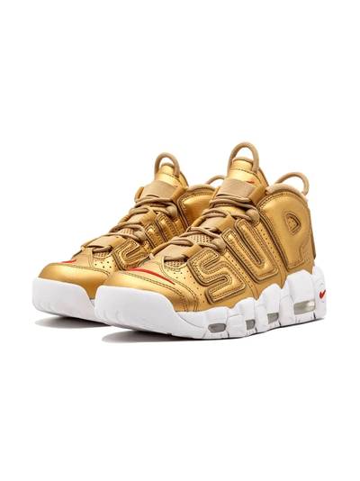 Supreme x Air More Uptempo "Suptempo Gold" sneakers outlook