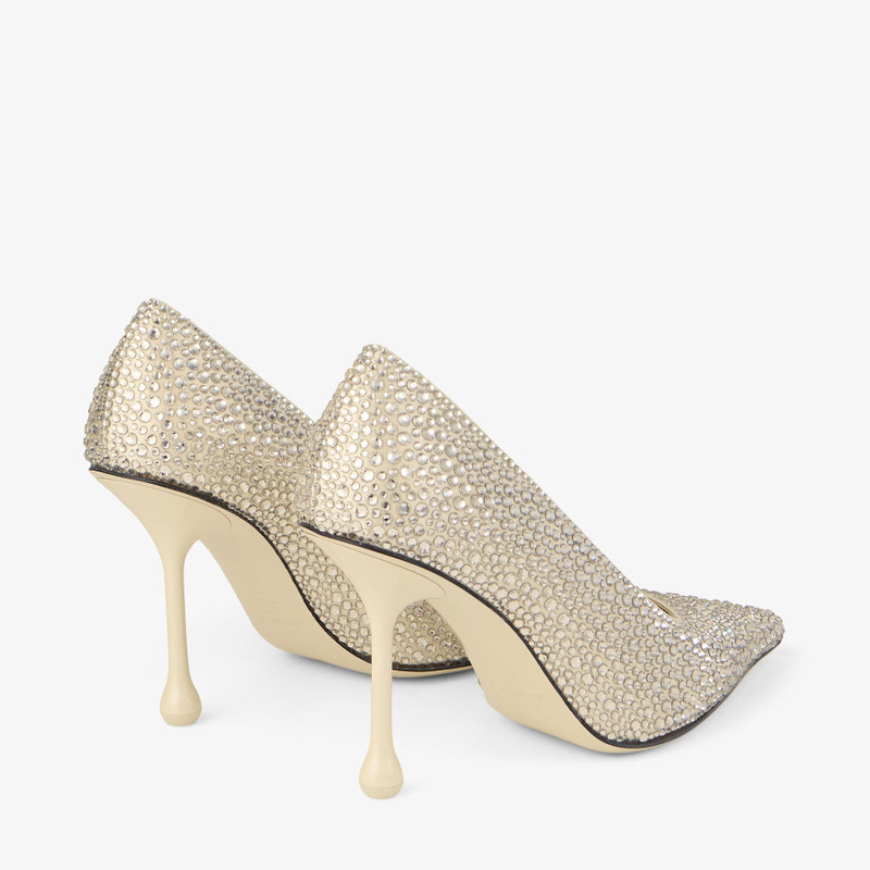 Ixia 95 Yellow Buttermilk Satin Rhinestones Pumps 6
