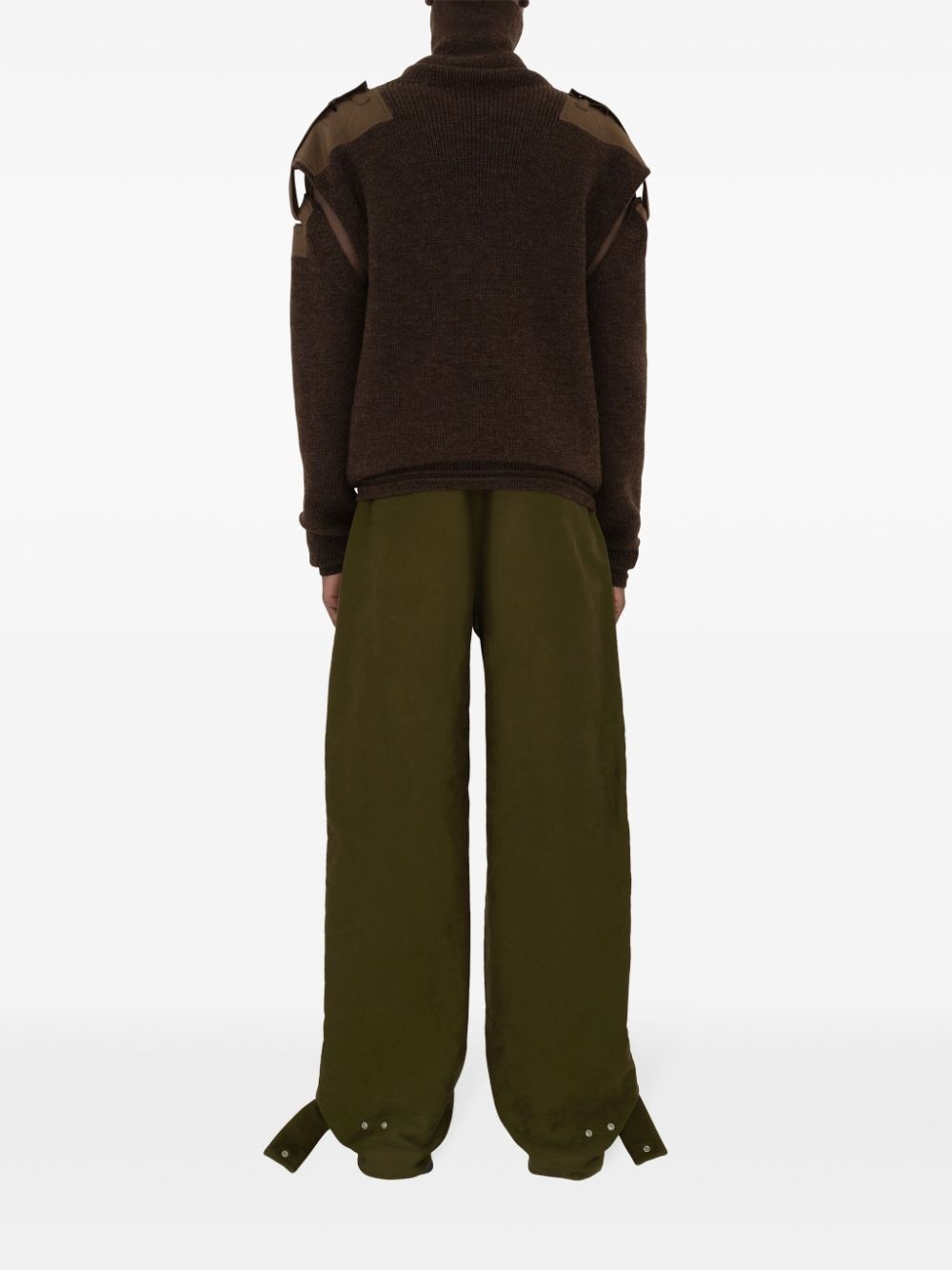 detachable-sleeve wool jumper - 4