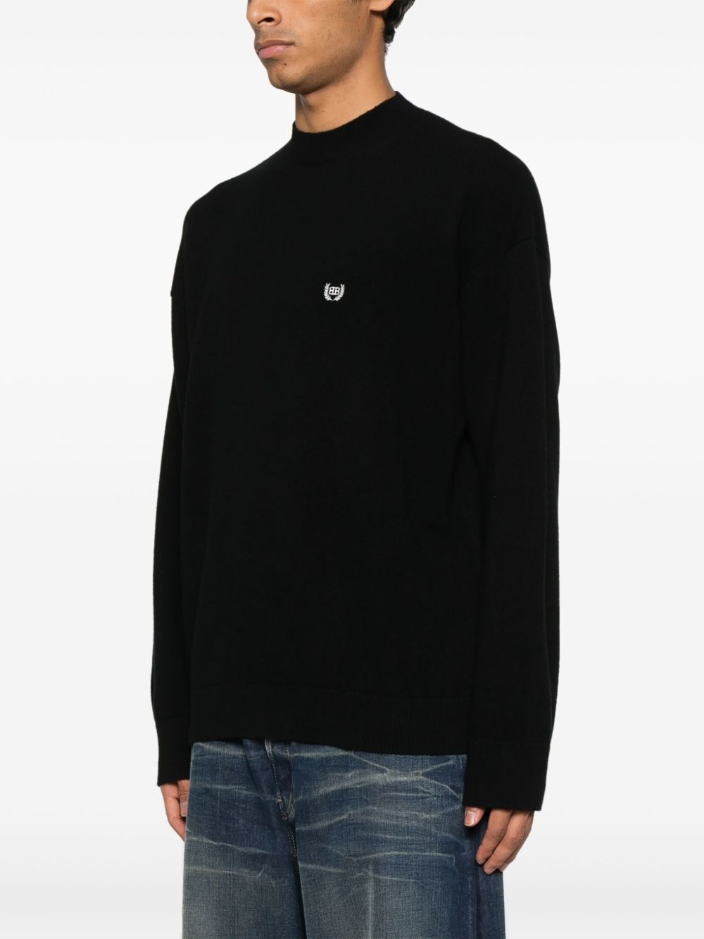 logo-embroidered sweater - 3