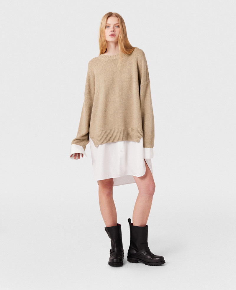 Shirting Details Long Sleeve Sweater 1