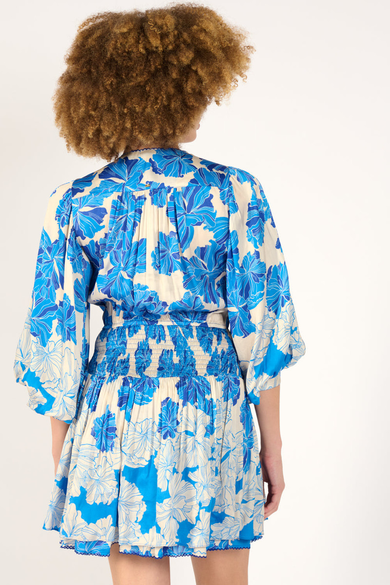 Mini Dress Colleen - Blue Flower Bunch 6