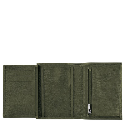Longchamp Le Foulonné Wallet Khaki - Leather outlook