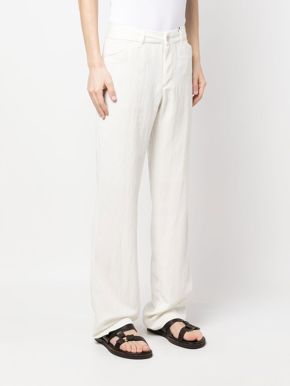 mid-rise straight-leg trousers - 3