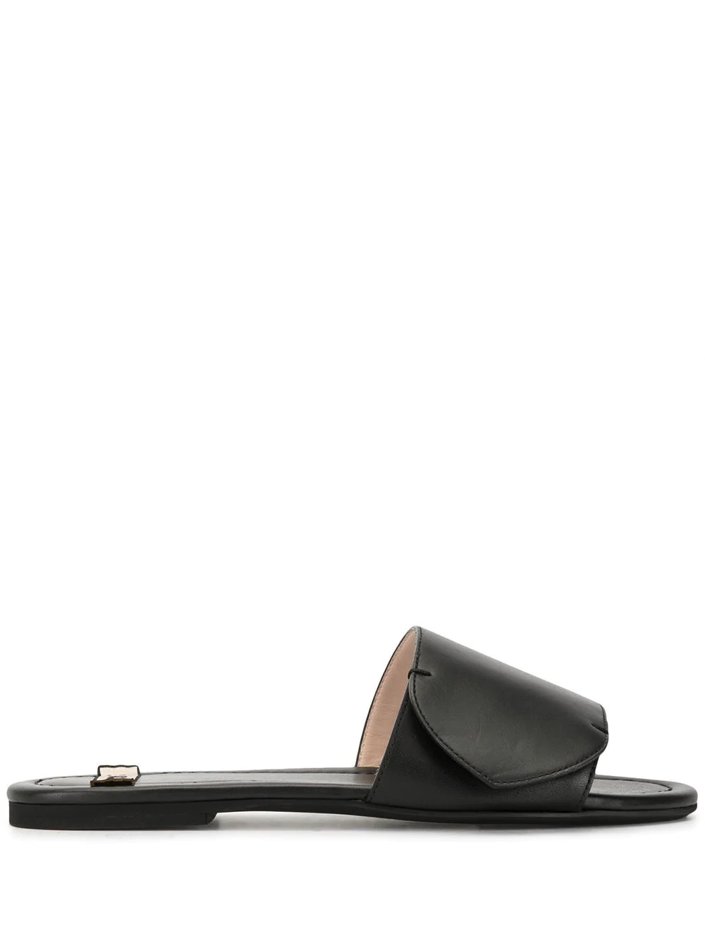 slip-on leather sandals - 1