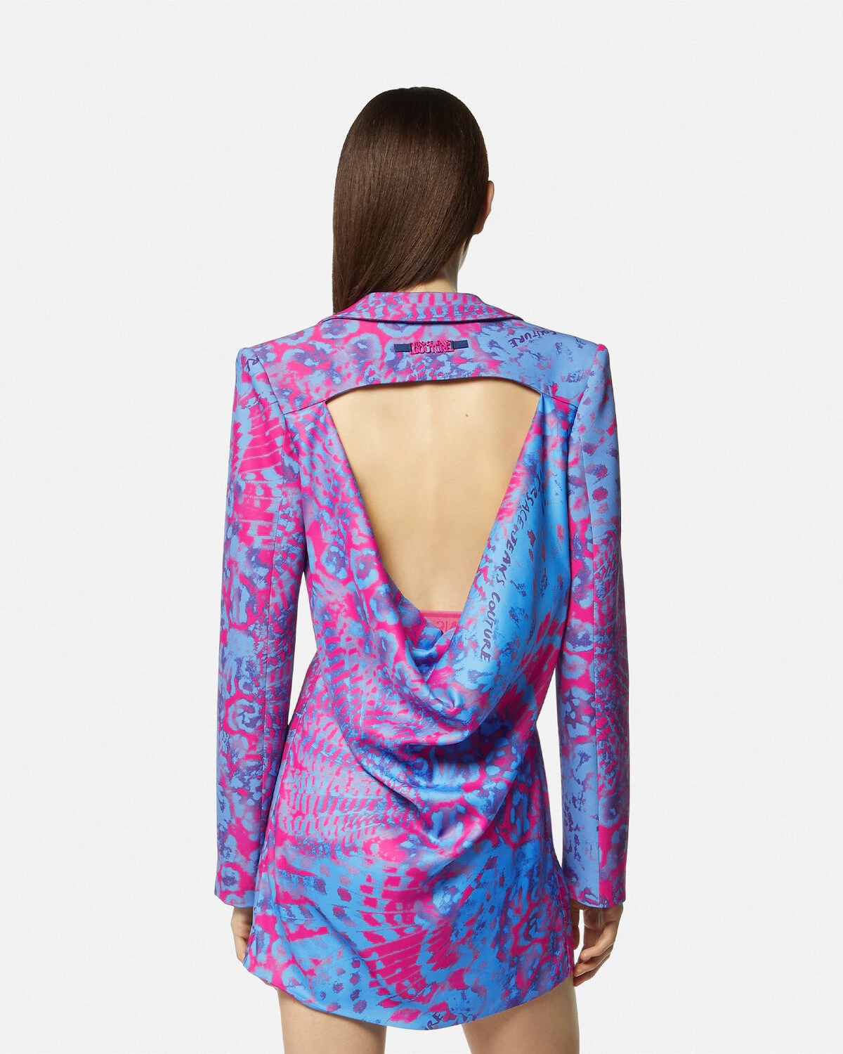 Draped Animalier Cutout Blazer - 5