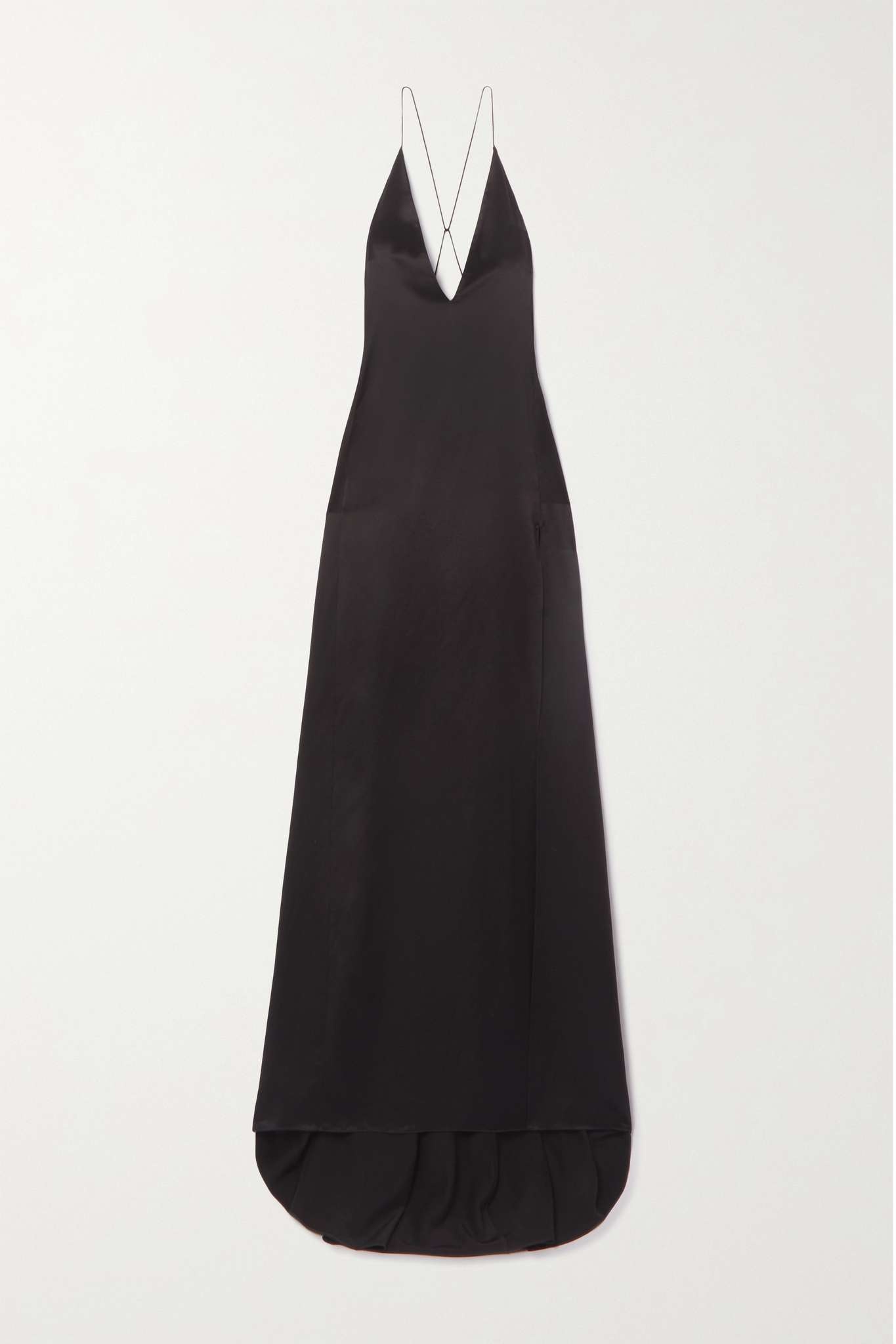 Open-back silk-satin maxi dress - 1