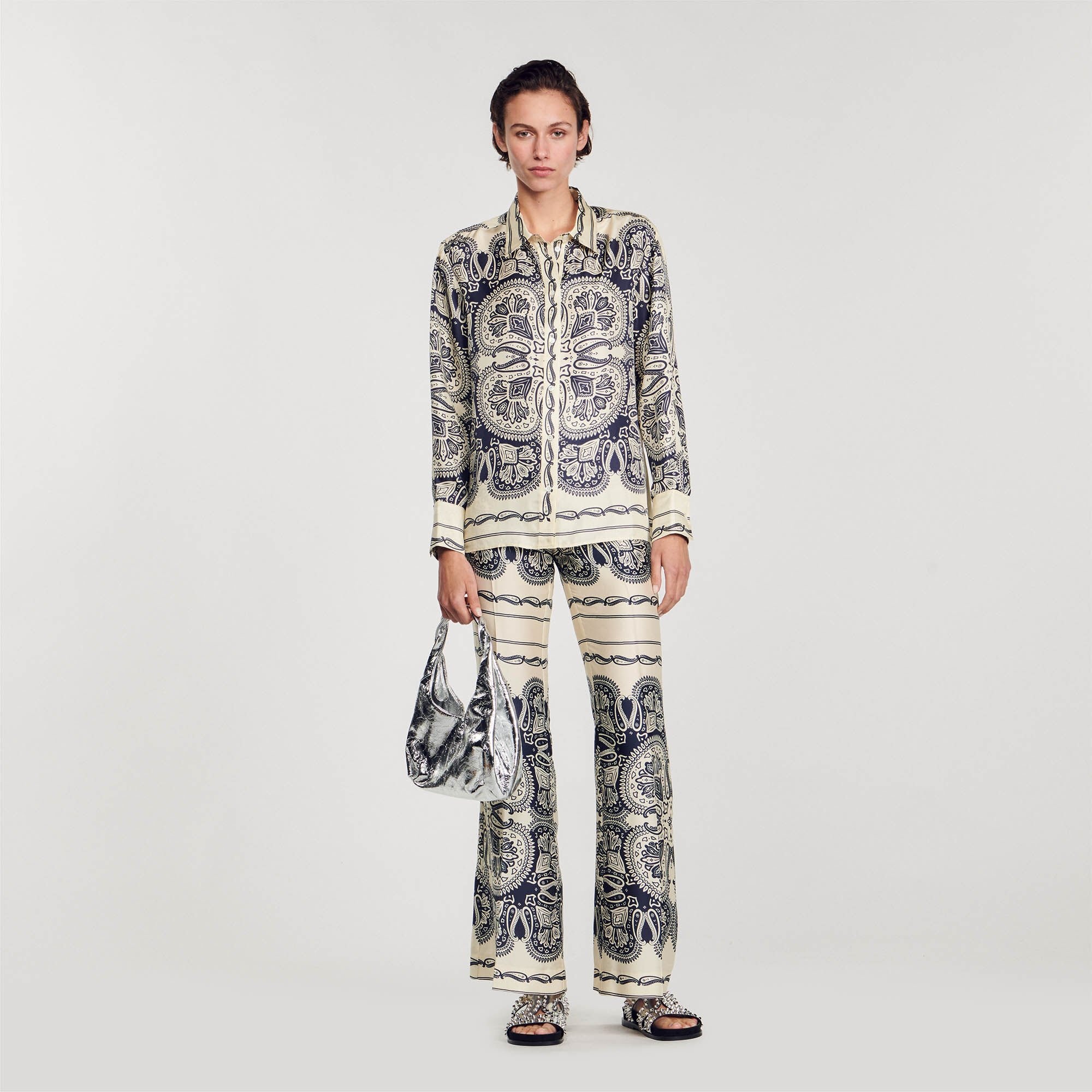PATTERNED SILK SHIRT - 2
