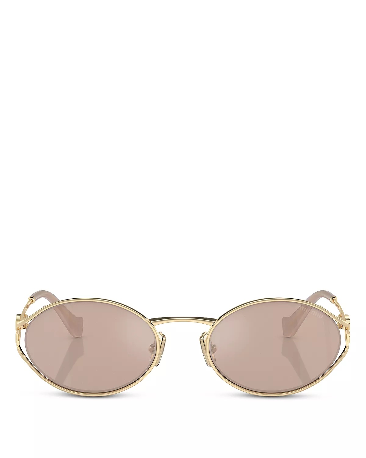 Metal Oval Sunglasses, 54mm - 2