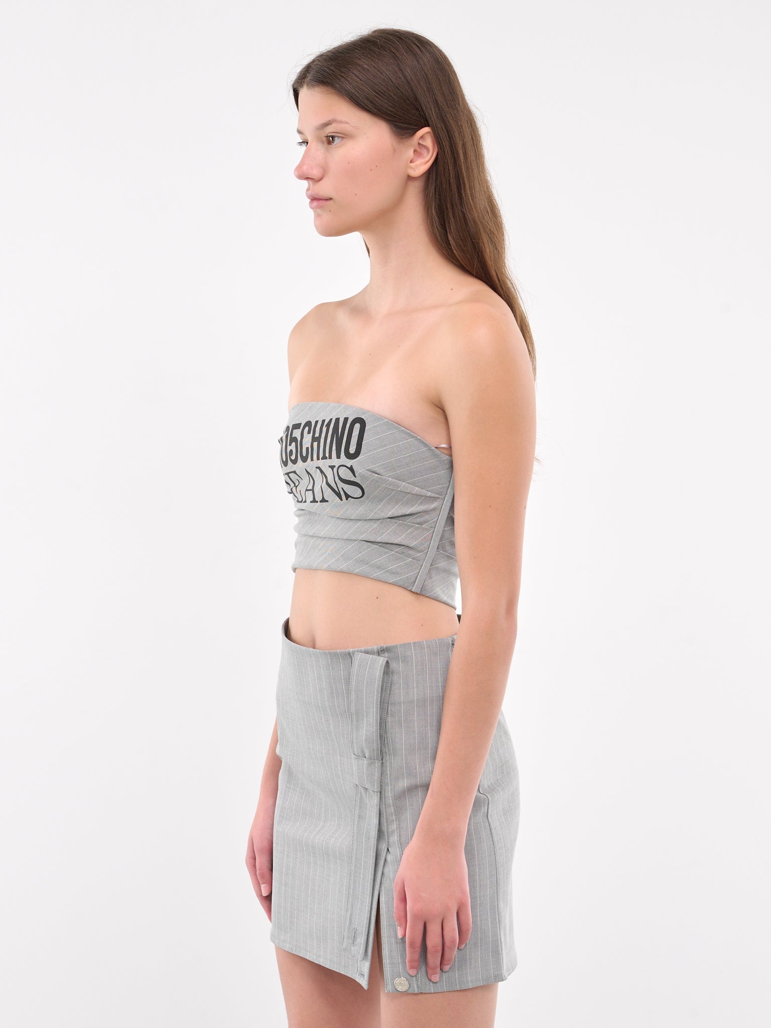 Pinstripe Logo Tube Top - 2